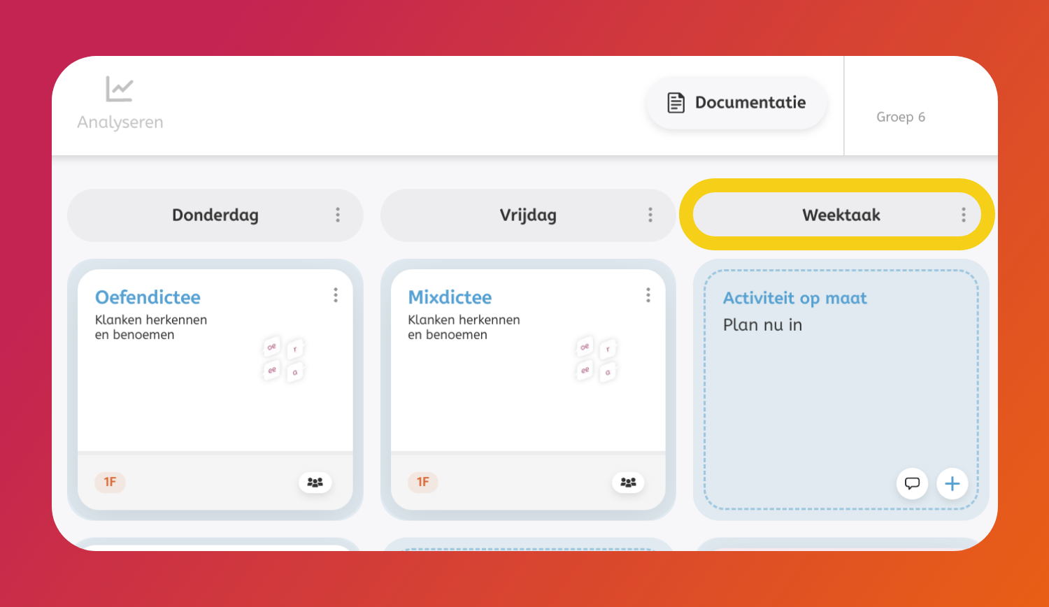 Nieuw: de Weektaak in je blokplanning | Snappet